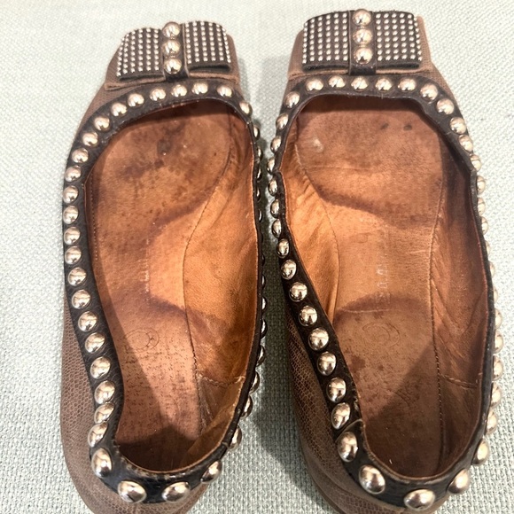 Jeffrey Campbell Dauphine Gray and Black Studded Flats Size 7 - Picture 5 of 10